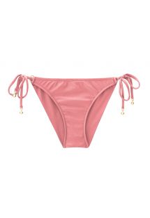 Peach pink scrunch side-tie bikini bottom - BOTTOM BELLA ARG COMFORT