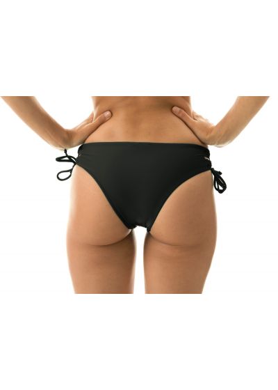Black laced larger-side bikini bottom - BOTTOM BLACK RETO
