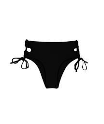 Black laced larger-side bikini bottom - BOTTOM BLACK RETO