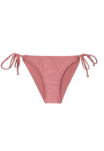 Iriserend roze bikinibroekje van kreukelstof met accessoires - BOTTOM CALLAS INV COMFORT