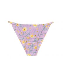 Textured pastel floral cheeky bikini bottom with thin sides - BOTTOM CANOLA CHEEKY-FIXO
