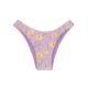 Fioletowe wysoko wycięte figi bikini w kwiaty - BOTTOM CANOLA HIGH-LEG