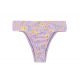 Wide waist purple bikini bottom with flowers - BOTTOM CANOLA RIO-COS