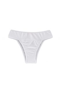White textured bikini bottoms with a wide waist band - BOTTOM CLOQUE BRANCO TRI COS