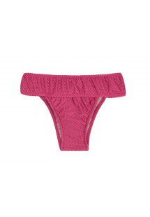 Fuchsia pink fixed bikini bottom with a waistband - BOTTOM CLOQUE LICHIA TRI COS