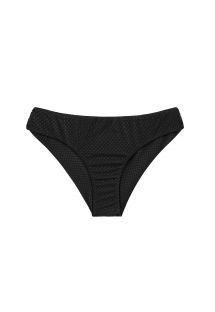Czarne teksturowane figi do bikini typu scrunch - BOTTOM CLOQUE PRETO BANDEAU