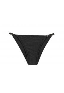 Czarne regulowane na biodrach figi do bikini typu cheeky - BOTTOM CLOQUE PRETO CHEEKY