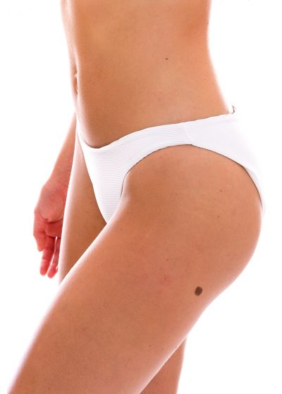 Ribbed white bikini bottom - BOTTOM COTELE-BRANCO COMFY