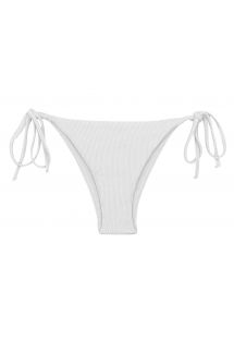 Weiße geriffelte Brazilian Bikinihose mit Seitenschnüren - BOTTOM COTELE-BRANCO IBIZA