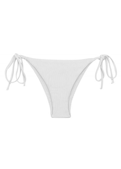 White ribbed Brazilian bikini bottom - BOTTOM COTELE-BRANCO IBIZA
