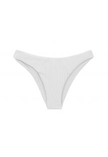 Braguita de bikini blanca con textura pernera alta y laterales fijos - BOTTOM COTELE-BRANCO LISBOA