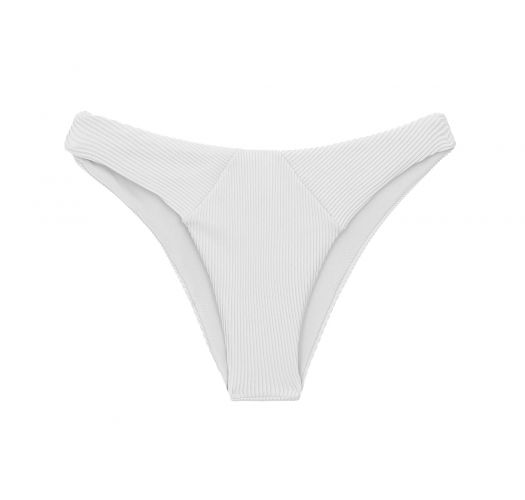 Textured white high-leg fixed bikini bottom - BOTTOM COTELE-BRANCO LISBOA