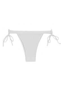 Hoog uitgesneden wit geribd bikinibroekje met dubbele zijbandjes - BOTTOM COTELE-BRANCO RIO