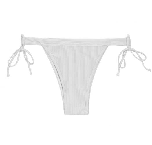 Slip bikini bianco a costine con doppi lacci laterali - BOTTOM COTELE-BRANCO RIO