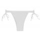 Slip bikini bianco a costine con doppi lacci laterali - BOTTOM COTELE-BRANCO RIO