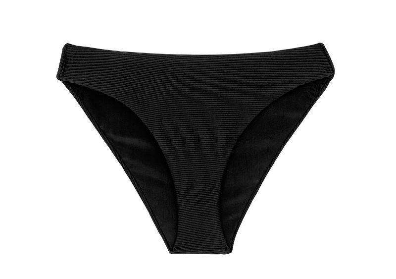 Ribbed black bikini bottom - BOTTOM COTELE-PRETO COMFY