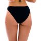 Schwarze geriffelte feste Bikinihose - BOTTOM COTELE-PRETO COMFY