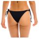 Black ribbed side-tie Brazilian bikini bottom - BOTTOM COTELE-PRETO IBIZA