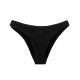 Textured black high-leg fixed bikini bottom - BOTTOM COTELE-PRETO LISBOA