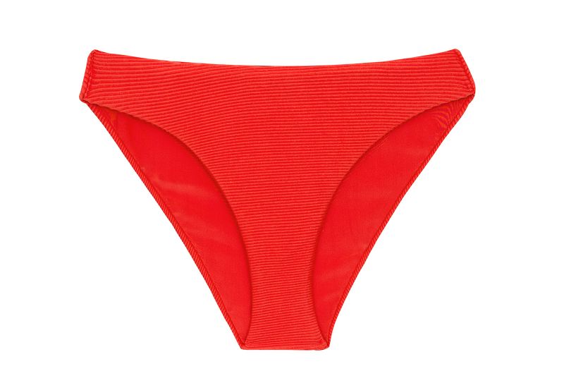 Ribbed red bikini bottom - BOTTOM COTELE-TOMATE COMFY
