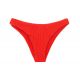 Braga de bikini, texturizada, color rojo, fijada, pierna alta - BOTTOM COTELE-TOMATE LISBOA