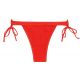 Braguita de bikini con doble lazo lateral de canalé rojo - BOTTOM COTELE-TOMATE RIO
