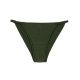 Dark green cheeky Brazilian bikini bottom with slim sides - BOTTOM CROCO CHEEKY-FIXA