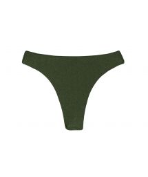 Iridescent dark green thong bikini bottom - BOTTOM CROCO FIO