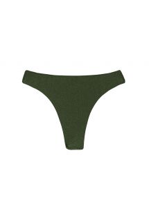 Braga de bikini iridiscente, tipo tanga, color verde oscuro - BOTTOM CROCO FIO