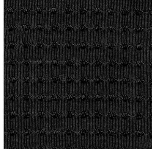 Cueca franzida preta texturizada c/ rebordos ondulados - BOTTOM DOTS-BLACK FRUFRU