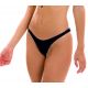 Wytłaczane, teksturowane czarne wysoko wycięte figi do bikini - BOTTOM DOTS-BLACK HIGH-LEG