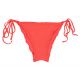 Textured coral scrunch bikini bottom with wavy edges - BOTTOM DOTS-TABATA FRUFRU