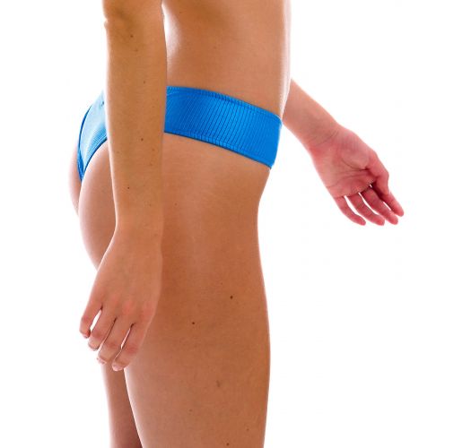 Wide waist textured blue bikini bottom - BOTTOM EDEN-ENSEADA RIO-COS