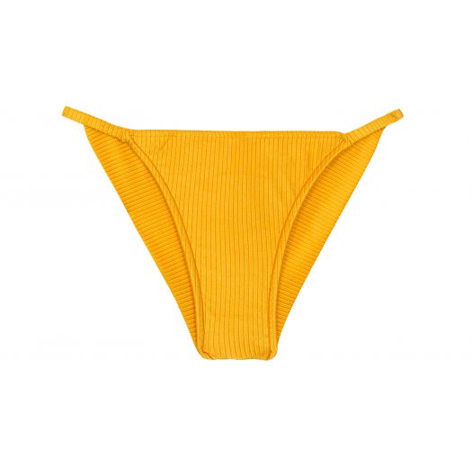 Brazilian Cheeky-Bikinihose orangegelb texturiert, schmale Seiten - BOTTOM EDEN-PEQUI CHEEKY-FIXA