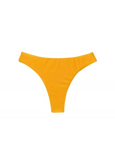 Textured yellow thong bikini bottom - BOTTOM EDEN-PEQUI FIO