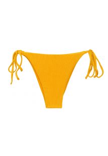 Brazilian Bikinihose orangegelb texturiert mit Seitenschnüren - BOTTOM EDEN-PEQUI IBIZA