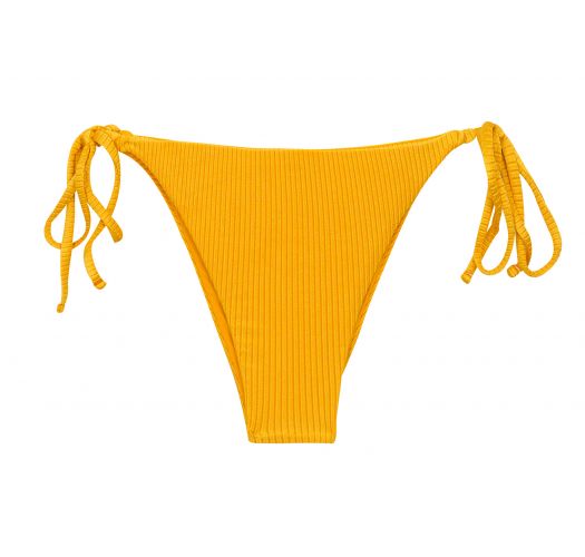 Slip bikini con lacci laterali giallo testurizzato - BOTTOM EDEN-PEQUI IBIZA