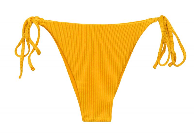 Textured yellow side-tie bikini bottom - BOTTOM EDEN-PEQUI IBIZA