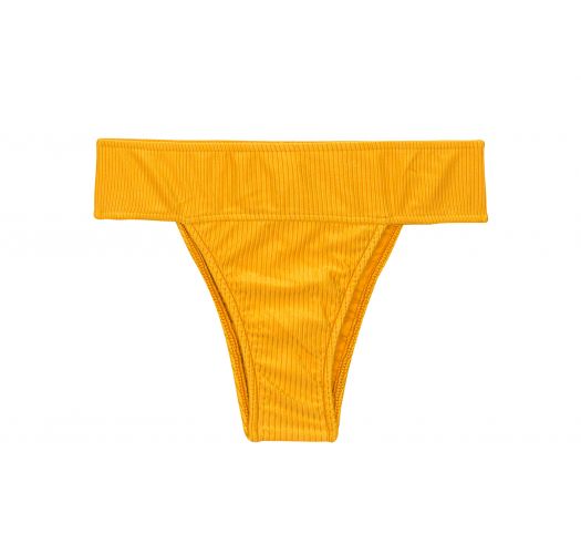 Wide waist textured yellow bikini bottom - BOTTOM EDEN-PEQUI RIO-COS