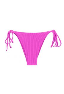 Getextureerd magenta roze Braziliaans bikinibroekje met geknoopte zijkanten - BOTTOM EDEN-PINK IBIZA