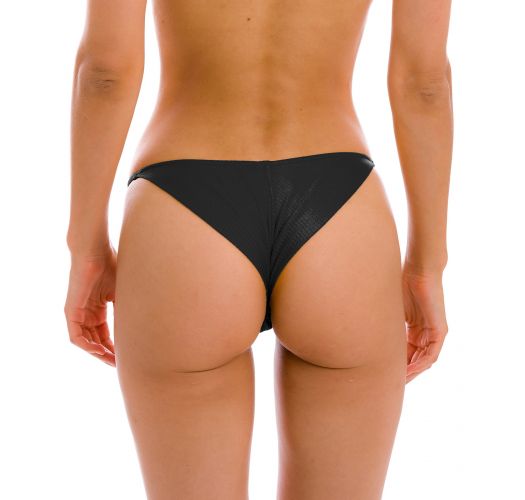 Brazilian Cheeky-Bikinihose schwarz texturiert, schmale Seiten - BOTTOM EDEN-PRETO CHEEKY-FIXA