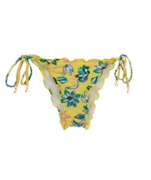 Floral side-tie scrunch bikini bottom -BOTTOM FLORESCER FRUFRU