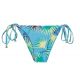 Braguita de bikini con lazo lateral floral azul accesorio - BOTTOM FLOWER GEOMETRIC INVISIBLE