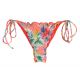Slip bikini stampato rosa corallo con bordi ondulati - BOTTOM FRUTTI FRUFRU-FIO