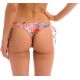 Slip bikini stampato rosa corallo con bordi ondulati - BOTTOM FRUTTI FRUFRU-FIO