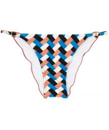 Reglerbar skrynklad nederdel i flerfärgat geometriskt mönster - BOTTOM GEOMETRIC TRI INVISIBLE