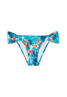 Blauw niet-verstelbaar bikinibroekje met bloemenprint - BOTTOM ISLA BAND COMFORT