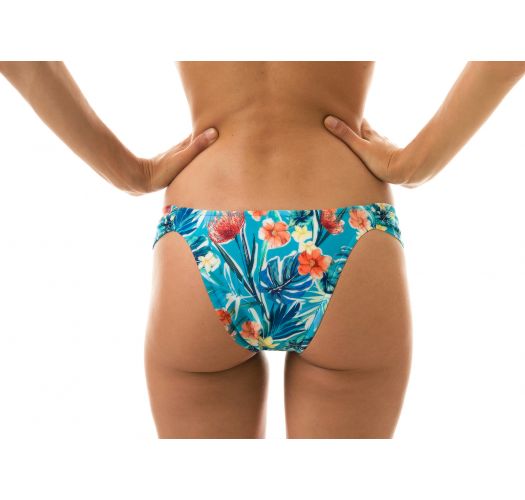 Niebiesko-kwiatowe figi do bikini - BOTTOM ISLA BAND COMFORT