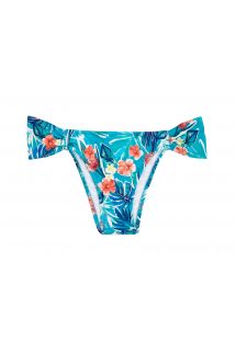 Niebiesko-kwiatowe brazylijskie figi do bikini - BOTTOM ISLA BANDEAU