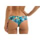 Floral blue fixed Brazilian cheeky bikini bottom - BOTTOM ISLA RETO